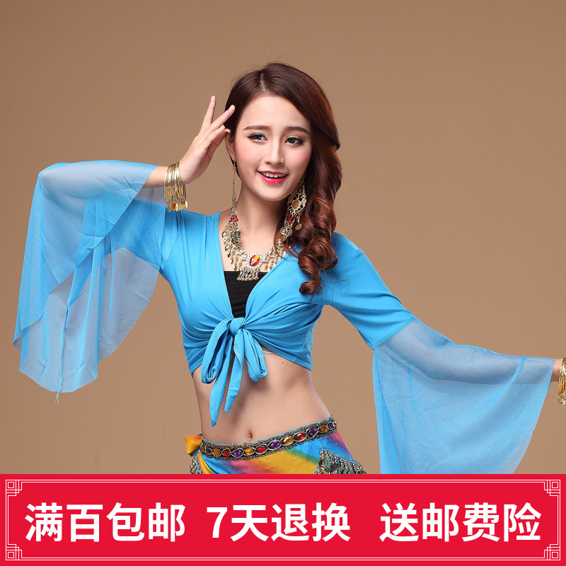 2019新款 肚皮舞上衣女 春夏秋长袖练习服 性感喇叭袖网纱上衣s08在类目 运动/瑜伽/健身/球迷用品, 舞蹈/健美操/体操, 肚皮舞, 肚皮舞上装中 - 来自Buy2taobao.com提供专业的淘宝代购服务