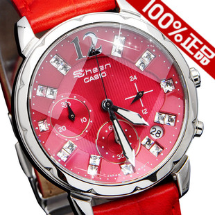  正品卡西欧大表盘水钻皮带女手表SHN-5010L-4A SHN-5010L-4AV