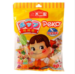  半糖主义 日本不二家水果味棒棒糖(20支装 内装4种口味)125g
