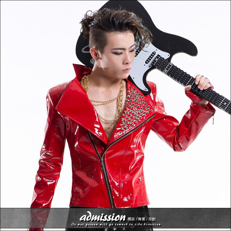 DS男歌手原创设计韩国组合EXO同款大红反光