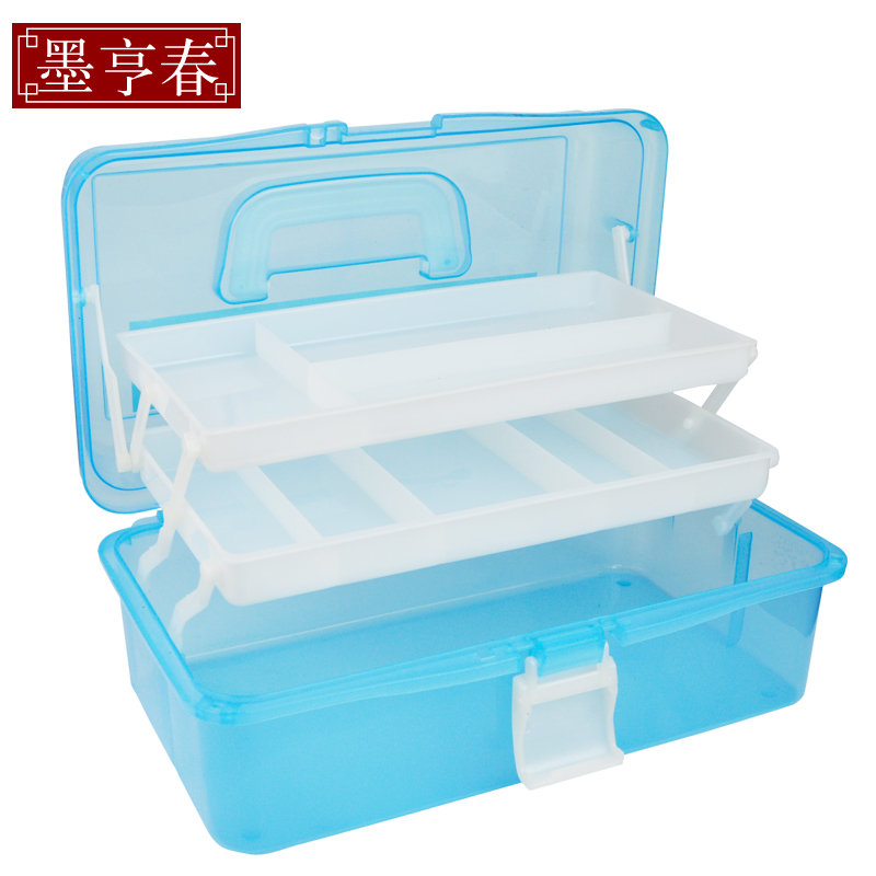 塑料美术工具箱便携式多功能三层学生绘国画颜料箱毛笔书法收纳盒在类目 收纳整理, 家庭收纳用具, 储物箱, 收纳箱中 - 来自Buy2taobao.com提供专业的淘宝代购服务