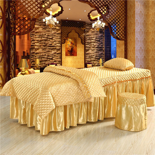 阿布顿家纺-美容床罩四件套 高档美体按摩院床