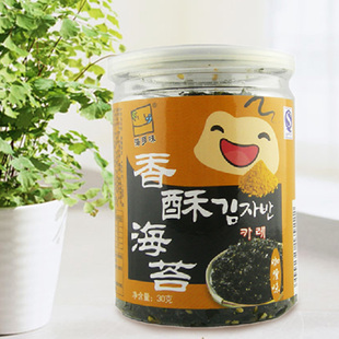  香酥炸拌即食碎海苔 紫菜寿司专用韩国美食 罐装咖喱味30g