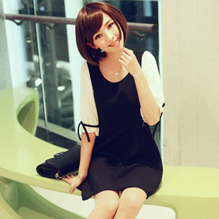 甜美小香风灯笼袖...