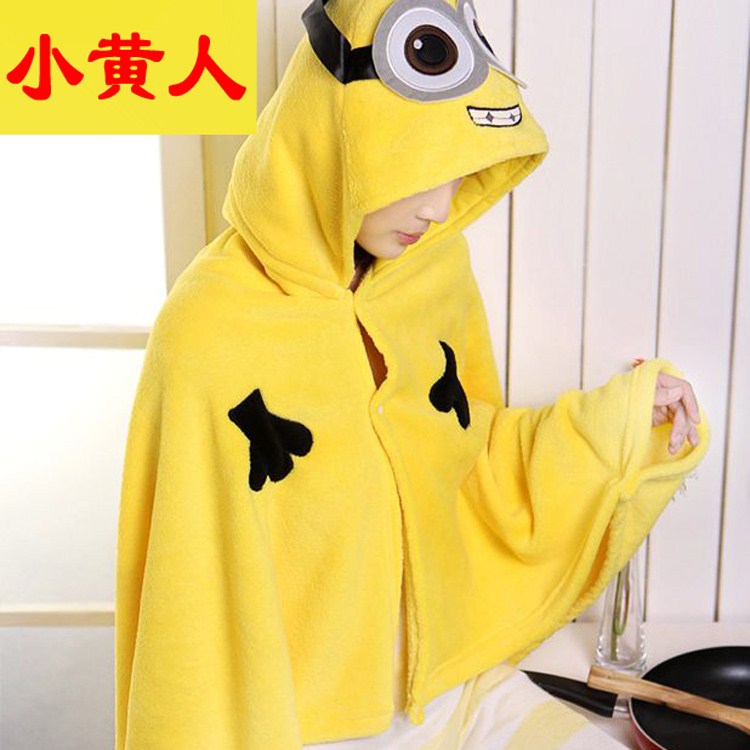 Weiqi Cape Lazy man blanket Noon break Shawl air conditioner Nap blanket cloak student dormitory Cartoon Flannel Singlein the Bedclothes , Leisure blanket/Woolen blanket/Carpet category - from Buy2taobao.com to provide professional Taobao agent buy service