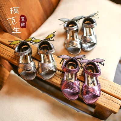 特价2017女童鞋凉鞋露趾公主鞋韩版时尚亮片2017夏季新款儿童凉鞋