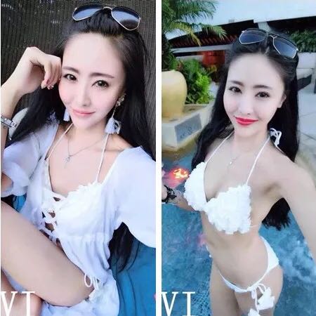女神气质时尚度假沙滩温泉游泳分体白色花朵比基尼三件套泳衣泳装|ruв категории движение/йога/фитнес/фанаты товаров, плавание, бикини - от Buy2taobao.com для оказания профессиональной услуги покупки агента Taobao