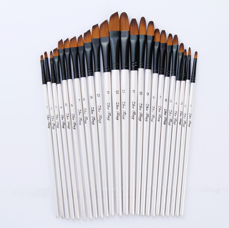 Short rod Nylon wool Brush Set 24 Supporting water chalk Watercolor pen propylene paint brush Brush Penin the Electronic Dictionary/Electronic paper book/Stationery , Painting tools/Painted wood/Calligraphy Supplies , Gouache/Watercolor/Canvas special pen category - from Buy2taobao.com to provide professional Taobao agent buy service