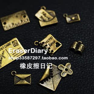  DIY饰品材料配件 复古 信封 合集 挂饰136#