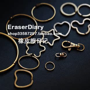  DIY饰品材料配件 复古 多边形钥匙圈 钥匙扣 合集