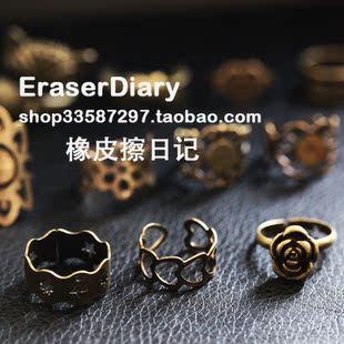  DIY饰品材料配件 复古 戒指 合集 挂饰159#