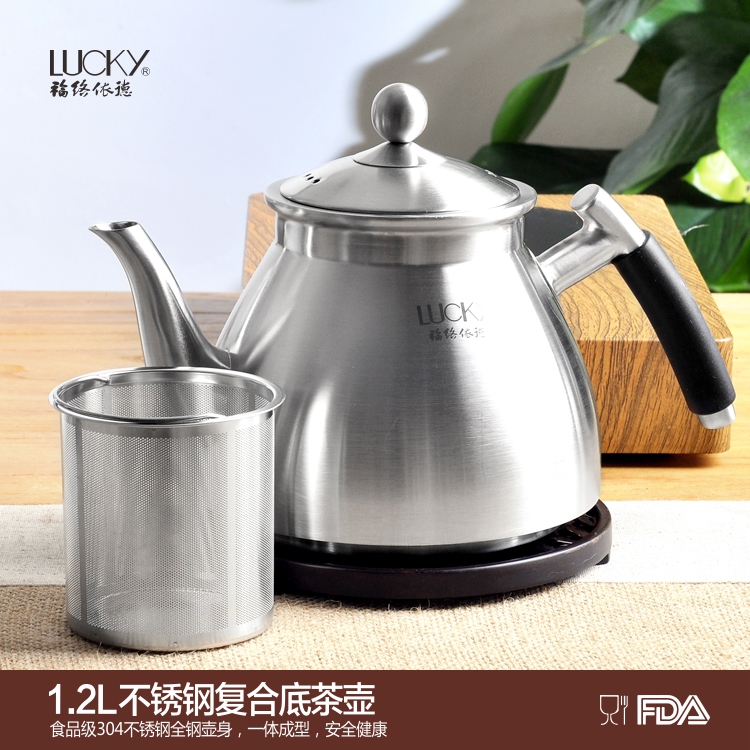 福络依德 1.2L泡茶壶304钢复底小水壶功夫茶壶小茶壶配滤网在类目 餐饮具, 茶具, 茶壶中 - 来自Buy2taobao.com提供专业的淘宝代购服务