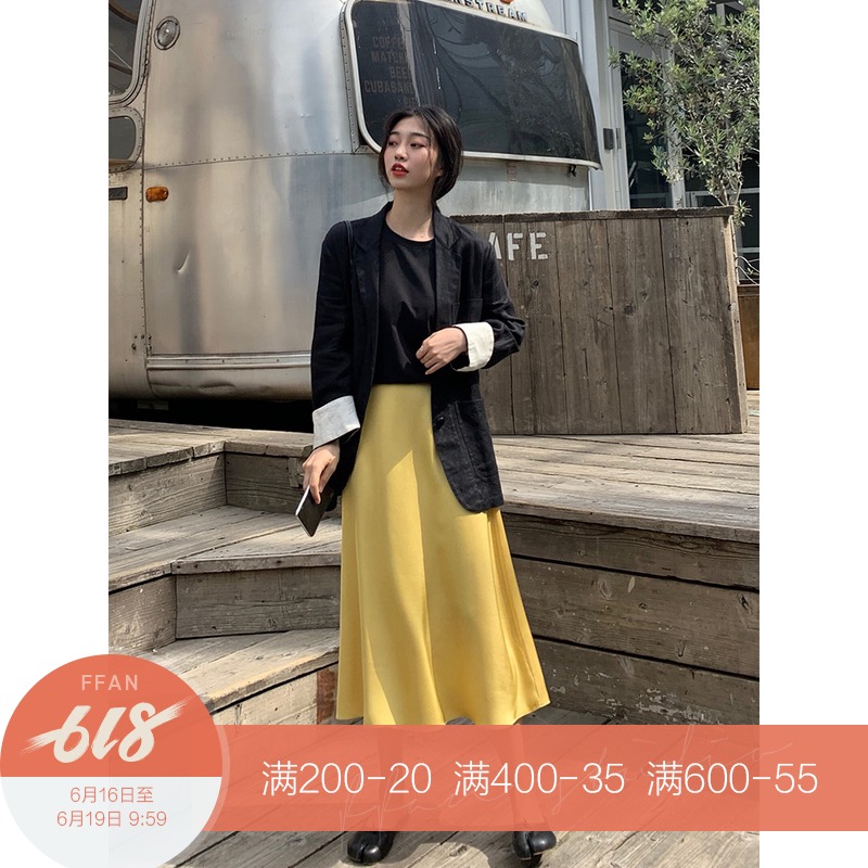 FFAN泛泛 緞面半身裙女2019新款夏光澤絲滑適合胯大腿粗的長裙子在類目 女裝/女士精品, 半身裙中 - 來自Buy2taobao.com提供專業的淘寶代購服務