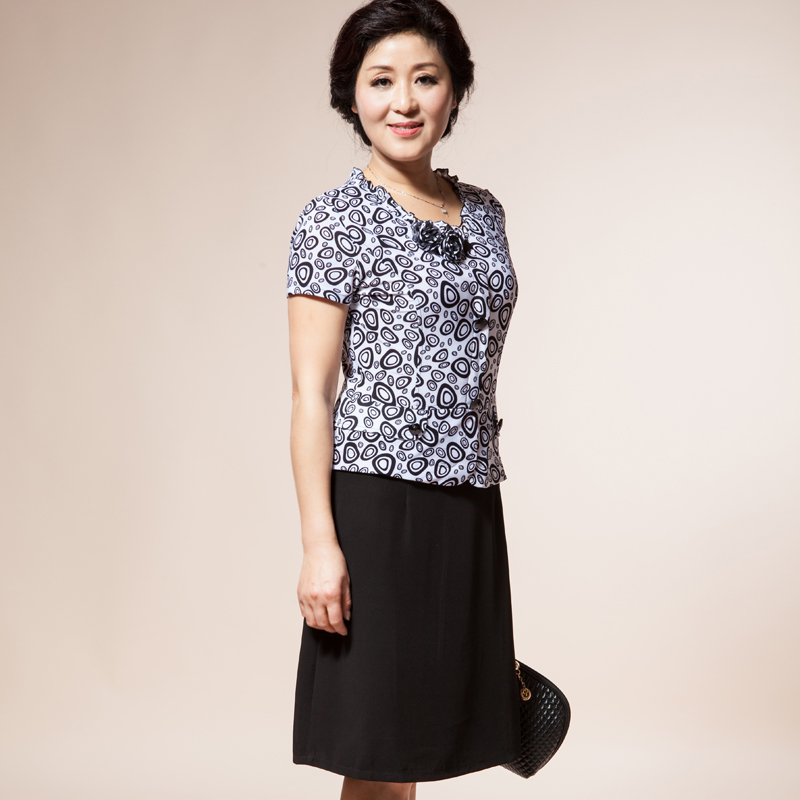苏拉玛丽中老年连衣裙套裙 妈妈装夏装短袖 中年女装裙子2013新款 苏拉玛丽中老年连衣裙套裙 妈妈装夏装短袖 中年女装裙子2013新款
