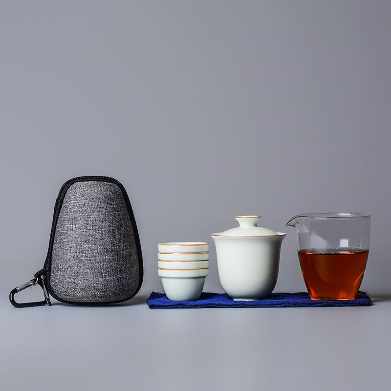 迷你简约旅行茶具套装便携包一壶四杯 功夫盖碗泡茶陶瓷快客杯4人在类目 餐饮具, 茶具, 功夫茶具中 - 来自Buy2taobao.com提供专业的淘宝代购服务