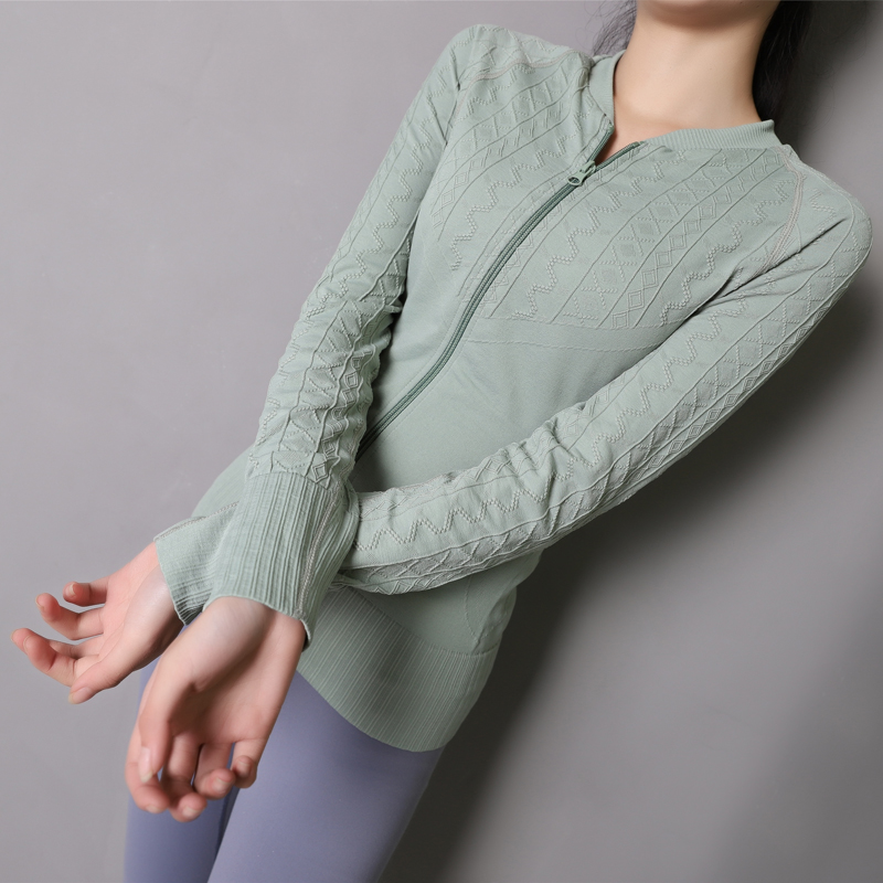 literature Stand collar Sports jacket Elastic force Tight fitting yoga jacket Bodybuilding Self cultivation zipper Long sleeve run 2019in the Sportswear/Casual Clothing , Sports jacket/Coat category - from Buy2taobao.com to provide professional Taobao agent buy service