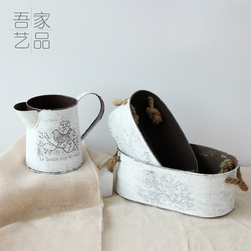 Our arts and crafts decorate Tin Flower Pot Iron art Flower pot kettle European style Countryside Garden Retro flower arrangement Decorationin the Home accessories , Vase/Flower/Artificial flowers/Imitation jewelry , Flower/Vase , Flowerpot category - from Buy2taobao.com to provide professional Taobao agent buy service