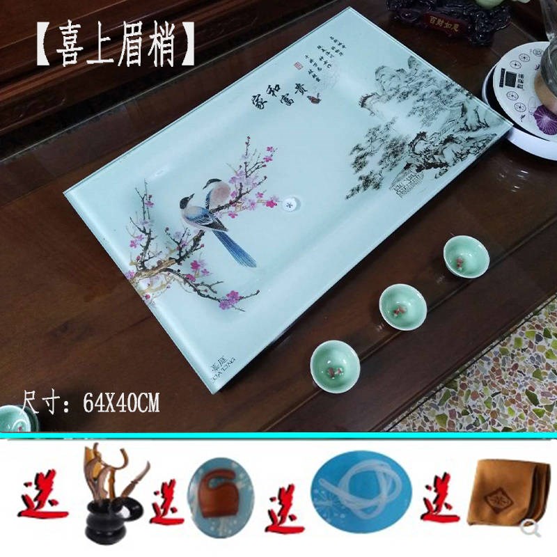 Toughened glass tea tray tea set Lotus Sea Glass Satisfied that the Sea tea tray Glass tea tray Toughened glass household Kungfu Onlinein the Tableware , Tea set , Tea tray category - from Buy2taobao.com to provide professional Taobao agent buy service