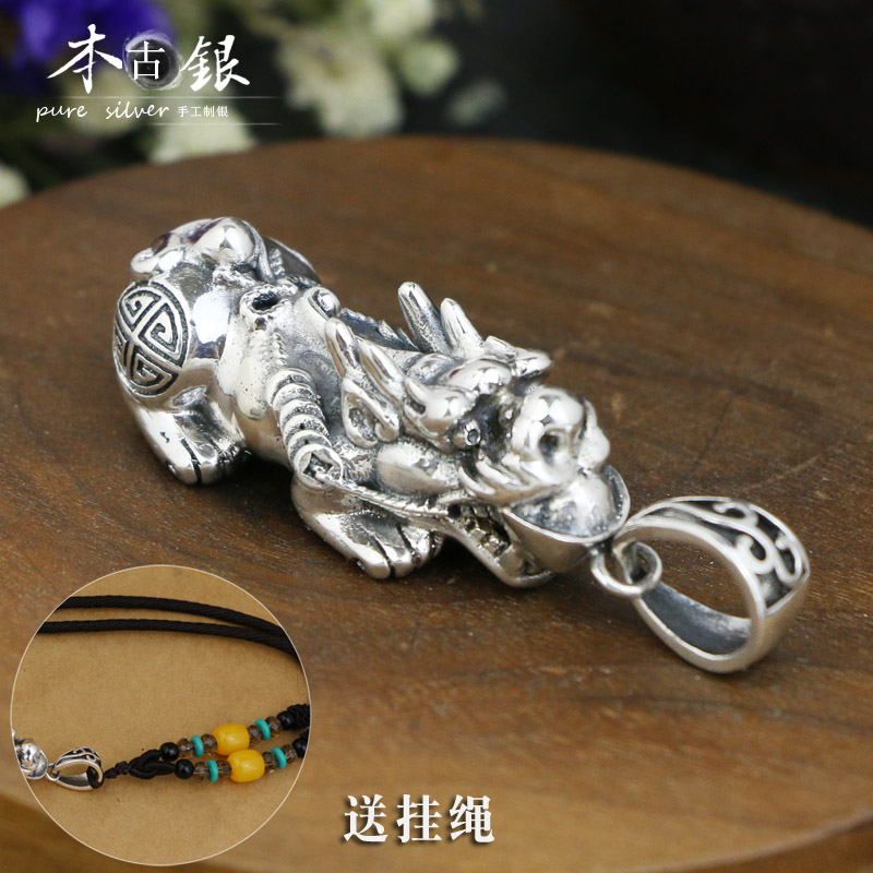 Sterling Silver brave troops Pendant 999 Sterling Silver Pendant man Necklace Female models Foot Silver Pendant solid Retro lovers Silver ornamentin the Accessories/Fashion Jewelry, Pendant/Pendant category - from Buy2taobao.com to provide professional Taobao agent buy service