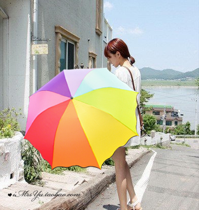 韩国公主彩虹伞 防紫外线