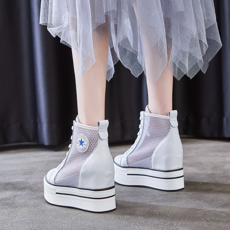 The thickness of the bottom High shoes 2019 summer new pattern The increase in With slope ventilation Jacobs Gobon White shoes 10cmin the Women's Shoes, High shoes category - from Buy2taobao.com to provide professional Taobao agent buy service
