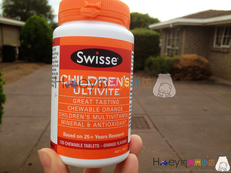 澳洲swisse儿童复合维生素含钙镁锌咀嚼片12