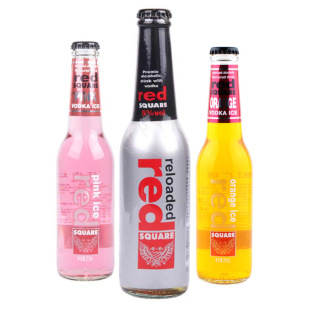  酒仙网  洋酒 预调酒 红广场混合+橙冰+水蜜桃三瓶套装