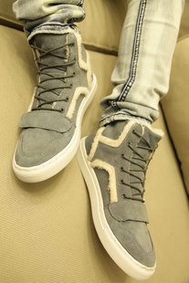  情侣棉鞋英伦时尚潮流男士雪地靴低筒雪地鞋男靴子短靴韩版保暖鞋