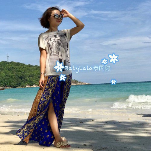 Thailand Night market Chiang Mai Purchase Culotte elephant Queling Sapphire Deep blue black Crimsonin the Women's clothing/Boutique , Pants , Casual pants category - from Buy2taobao.com to provide professional Taobao agent buy service