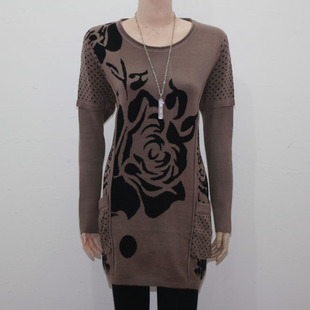 【图】中<em>长款羊毛</em>衫<em>中年</em>妈妈女式<em>毛衣</em>低领女装