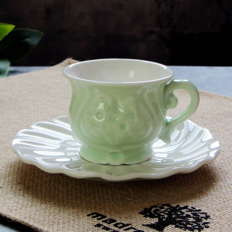翠绿茶杯 新颖陶瓷茶杯 茶杯套装 餐厅休闲吧家居日用茶杯套装|ruв категории посуда, кофе, кофе - от Buy2taobao.com для оказания профессиональной услуги покупки агента Taobao