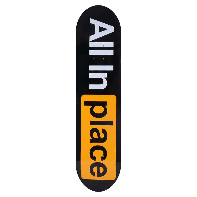 ALLINPLACE/全到位 FALL SS19 BLK/YLW 滑板 板面|ruв категории движение/йога/фитнес/фанаты товаров, на роликах/скейтборд/ограничение движения, скейтборд - от Buy2taobao.com для оказания профессиональной услуги покупки агента Taobao