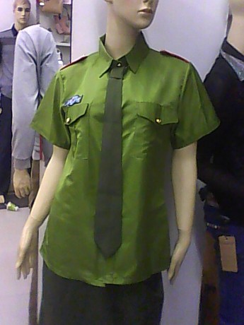 国民党女军装衬衫领带军绿色衬衣军装衬衣军装