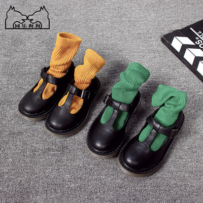 2017新款儿童学生鞋真皮黑色女童皮鞋表演鞋