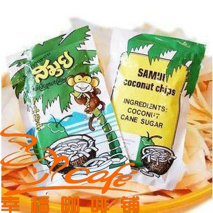  泰国特产 红记苏梅SAMUI香酥烤椰子片40g 绿色装