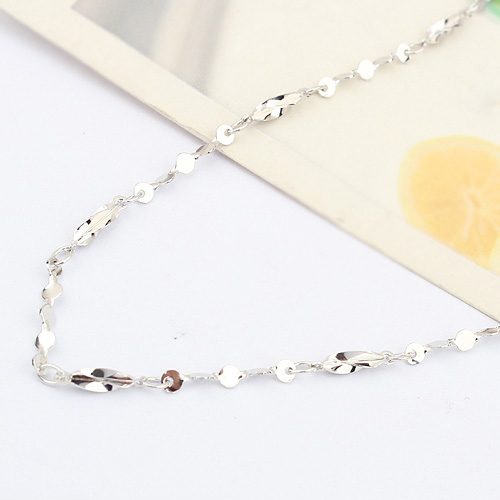 【小糊涂饰品】特价 925纯银 18寸镀白扭麦粒满天星项链配链 【小糊涂饰品】特价 925纯银 18寸镀白扭麦粒满天星项链配链