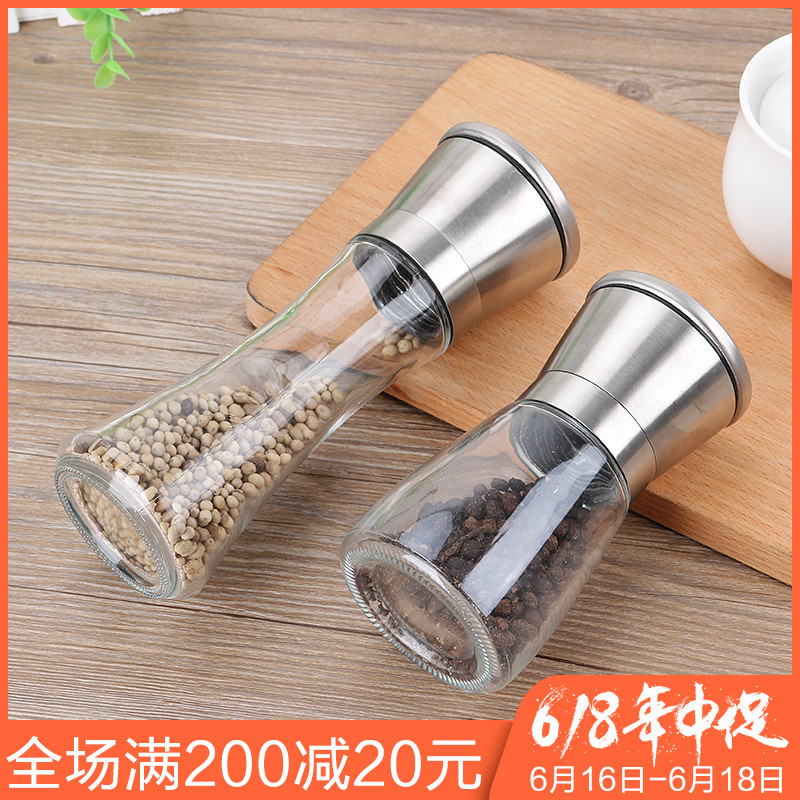 304不锈钢胡椒研磨器 手动玻璃胡椒磨 厨房调味瓶 花椒绿豆磨粉器在类目 厨房/烹饪用具, 厨用小工具/厨房储物, 储物瓶罐/厨房储物器皿, 调味瓶罐中 - 来自Buy2taobao.com提供专业的淘宝代购服务