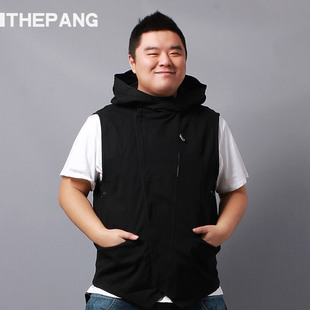  thepang大码男装春款新品休闲潮男韩版宽松加肥加大胖人马甲