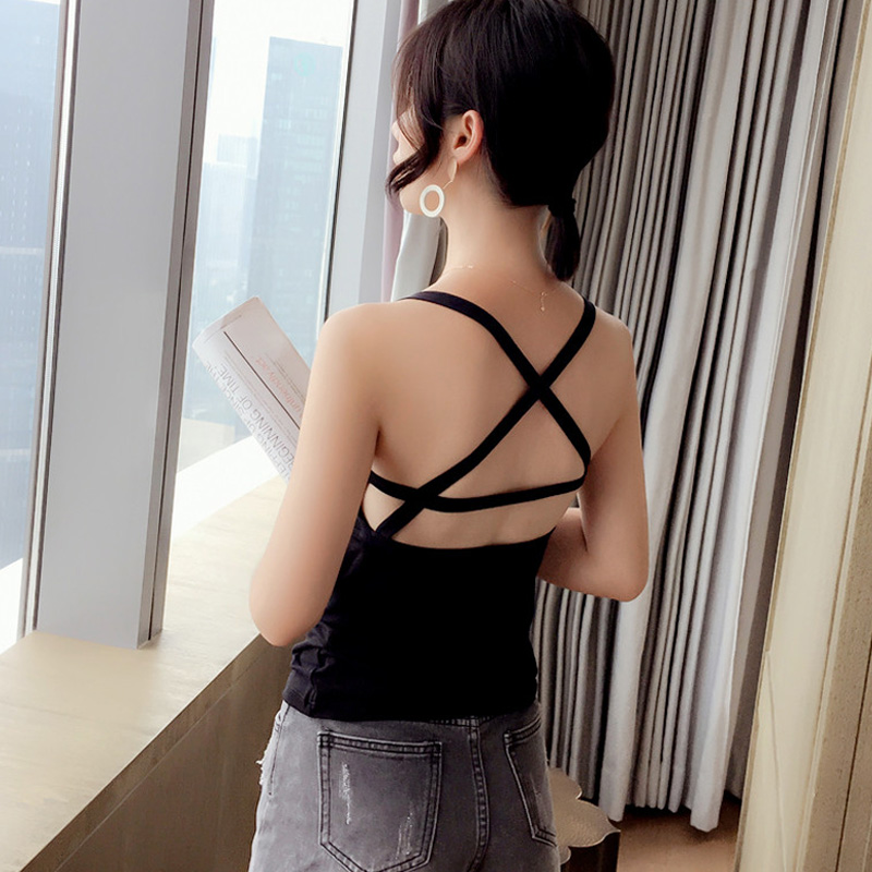Beautiful back Hollow camisole vest lady sexy Self cultivation Show thin Vest comfortable yoga Base coat Internal lapin the Women's clothing/Boutique , Vest harness category - from Buy2taobao.com to provide professional Taobao agent buy service