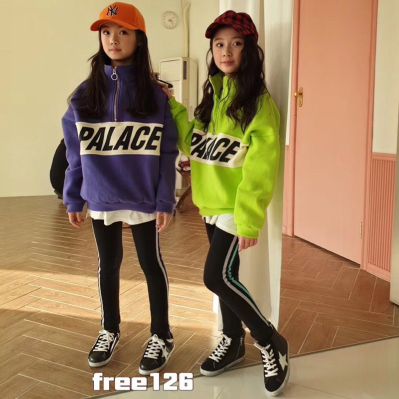 韩国进口童装2018冬款女童儿童中大童少女字母糖果色加绒卫衣外套在类目 童装/婴儿装/亲子装, 卫衣/绒衫中 - 来自Buy2taobao.com提供专业的淘宝代购服务