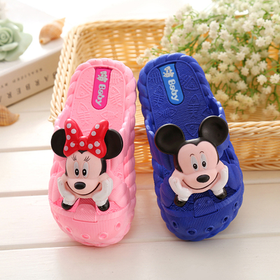 儿童凉拖鞋男童女童宝宝软底居家夏款沙滩鞋浴室防滑洞洞鞋