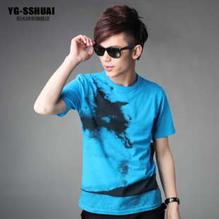  新款夏装 男士短袖t恤 男装圆领打底衫 男款个性韩版半袖
