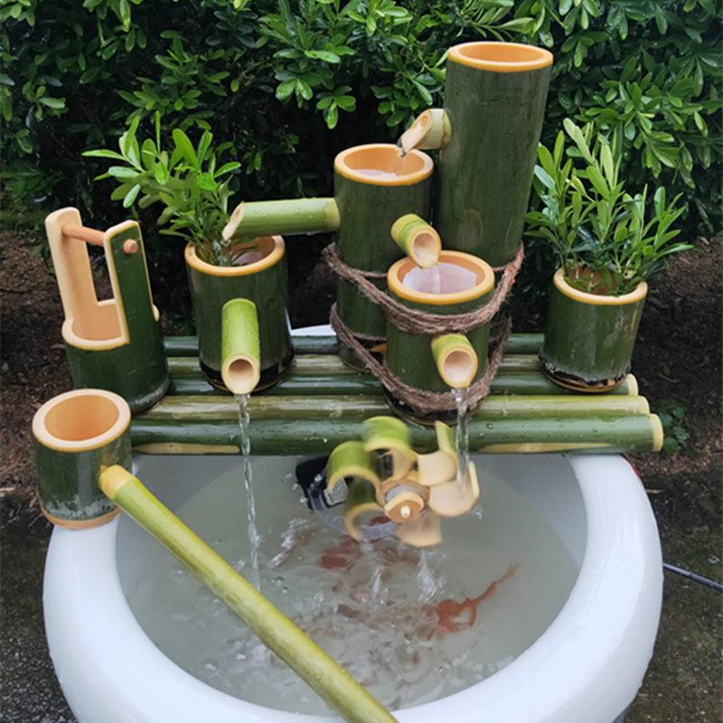 竹子流水器石槽鱼缸鱼盆过滤器 水景喷泉风水轮水车摆件加湿增氧在类目 商业/办公家具, 城市家具, 美化丰富空间设施, 喷泉中 - 来自Buy2taobao.com提供专业的淘宝代购服务