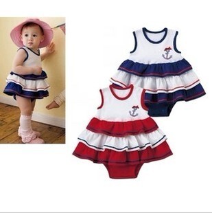 <em>婴儿衣服</em>夏装条纹海军童装<em>女宝宝衣服</em>五个月六
