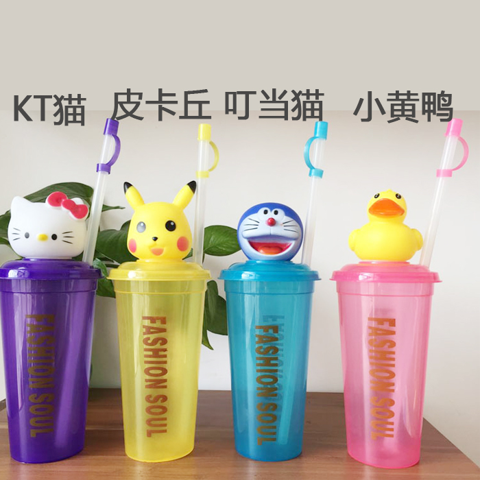 塑料彩色卡通吸管杯PP塑料果茶果汁奶茶饮料杯 700ml鲜榨杯可热饮|msdalam kategori pinggan mangkuk, Cup/cawan/cerek, cawan sedutan - dari Buy2taobao.com untuk memberikan perkhidmatan ejen Taobao profesional membeli