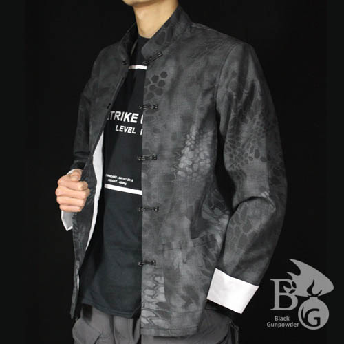 Black Gunpowder/BG black Python Black Python camouflage Tang costume leisure time Trend MAK man jacketin the Men's clothing, National costume category - from Buy2taobao.com to provide professional Taobao agent buy service