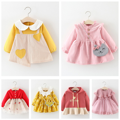 女宝宝裙子春季洋气长袖女童连衣裙0-1-2-3岁婴儿公主裙小童裙子