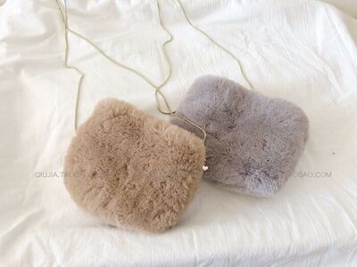 秋家小上新～包邮萌化你的秋冬～软软的多色毛毛链条包包