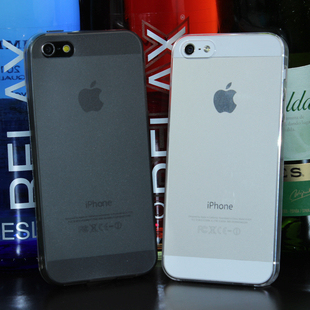  热卖款 苹果 iphone 5 超薄纯色简约透明手机壳外壳保护套配件
