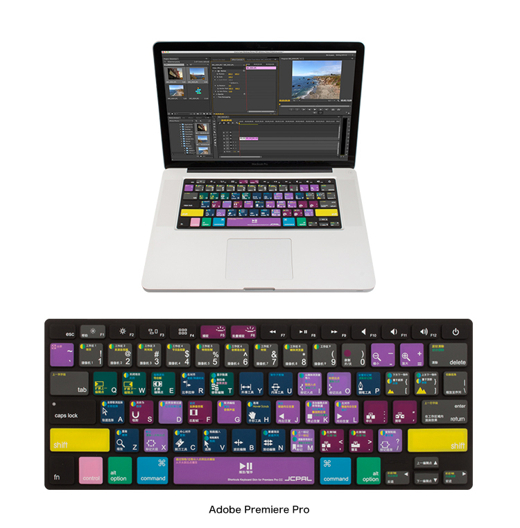 JCPAL 苹果笔记本键盘膜Macbook 13 15寸Final Cut Pro X 键盘膜 Premiere Pro中英文快捷键盘膜16年之前适用|msdalam kategori Aksesori Digital 3C, Aksesori komputer Riba, papan kekunci komputer riba filem perlindungan - dari Buy2taobao.com untuk memberikan perkhidmatan ejen Taobao profesional membeli